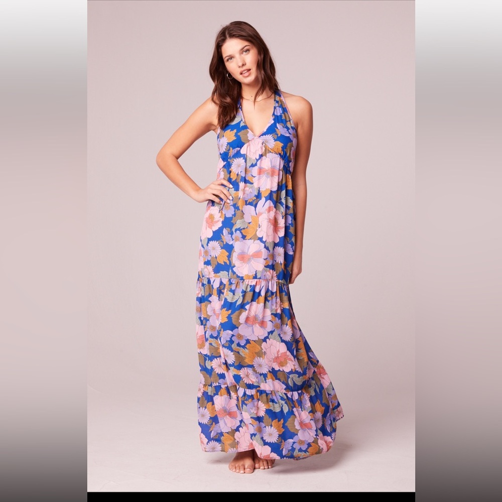 Lottie & Holly Millie Maxi Retro Halter Dress